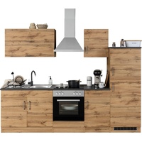 Kochstation Küchenzeile »KS-Colmar«, ohne E-Geräte, Breite 270 cm braun