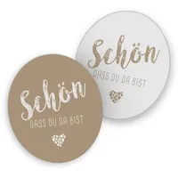 Itenga 40x Bierdeckel Untersetzer Schön DASS du da bist