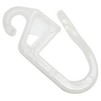 GARDINIA Faltenlegehaken POM-Qualität 12 mm Rohweiß 10-er Pack