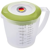 Westmark Rührbecher/Messkanne mit Spritzschutz, Deckel und Ausgießer, Kunststoff, Füllvolumen: