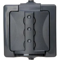 Kopp Zahlenschlosssteckdose mit Klappdeckel Nautic, anthrazit, 955015016