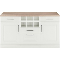 Kochstation »KS-Stockholm«, 150 cm breit, hochwertige MDF-Fronten mit Fräsung,