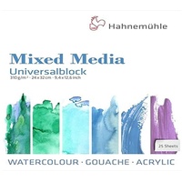 Hahnemühle Mixed Media Universalblock feinkörnige Oberflächenstruktur, naturweiß, 310 g/m2,