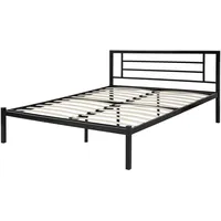 Beliani Metallbett Schwarz Metall, 140x200 cm