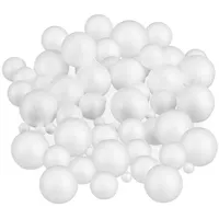 Relaxdays Styroporkugeln 288 Stück 2,5 & 7 cm ø