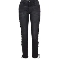 URBAN CLASSICS Lace Up Hosen Black 28