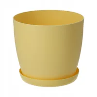 Kadax Matte Blumentopf mit Untersetzer, aus Kunststoff, 16 cm,