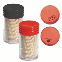 Papstar Zahnstocher Holz rund 6,5 cm im Spender mit