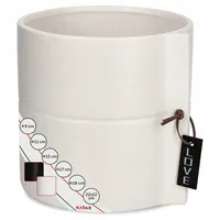 Kadax Übertopf Keramikübertopf, Blumentopf, Blumenkübel, 17 cm, Weiß ⌀