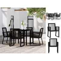 VidaXL Garten-Essgruppe 5-tlg. Schwarz