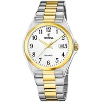 Festina Herrenuhr Klassik F20554/1 Armbanduhr silber gold UF20554/1