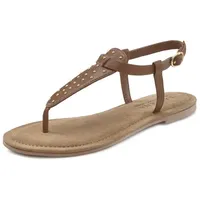 LASCANA Zehentrenner Damen camelfarben-goldfarben Gr.42