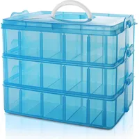 Belle Vous Aufbewahrungsbox 3-stöckig 1-tlg. blau