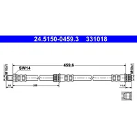ATE Bremsschlauch 24.5150-0459.3