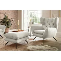 KAWOLA Sessel CHARME Hochlehnsessel Cord cremeweiß