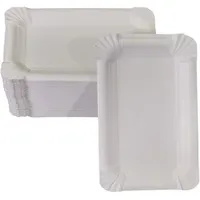WIMEX Flache Pappteller eckig 11 x 17 cm 100