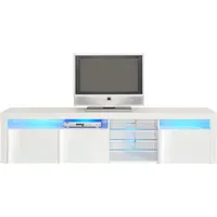 Borchardt Möbel Santa Fe Lowboard 200 cm Weiß Holzwerkstoff