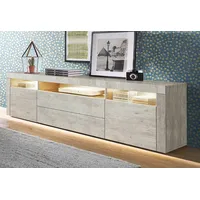 Borchardt Möbel Lowboard Santa Fe", grau (beton, optik), B:166cm