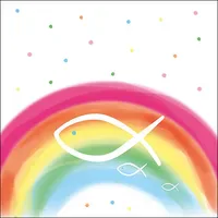 Ambiente Home Ambiente Servietten Papier 33x33cm 3-lagig mit Fischsymbol