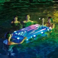 Summer Waves Luftmatratze | Bierpong inkl. LED blau
