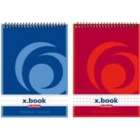 Herlitz Spiral-Notizblock A6 50 Blatt, ohne Rand, 4 Stück