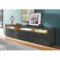 Borchardt Möbel Santa Fe Lowboard 166 cm Grau Spanplatte