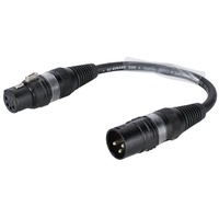 SOMMER CABLE Adapterkabel 3pol XLR(M)/5pol XLR(F) sw
