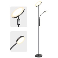 Tomons Stehlampe Wohnzimmer, LED Stehlampe Dimmbar, Stehleuchte Stufenlos, Deckenfluter