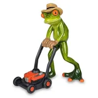 Formano lustige Frösche Figur Frosch mit Rasenmäher Poly 16