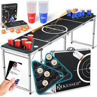Kesser KESSER® Bier Pong Tisch Set mit Kartenspiel Trinkspiel
