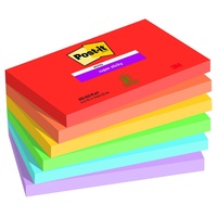 Post-it Post-it® Playful Haftnotizen extrastark farbsortiert, 6 Blöcke