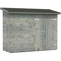 Palmako Leif Gerätehaus 234 x 95 cm Grau Tauchgrundiert