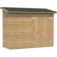 Palmako Leif Gerätehaus 234 x 95 cm Hellbraun Tauchgrundiert
