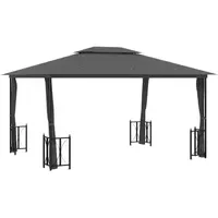 VidaXL Pavillon 4 x 3 x 2,65 m anthrazit