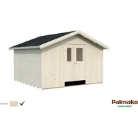 Palmako Lucas Holz-Gartenhaus Natur Satteldach Unbehandelt 348 cm x