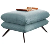 KAWOLA Hocker CHARME Hockerbank Cord hellblau