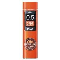 Pentel Ain Stein C275 Feinminen-Bleistiftminen schwarz 2B 0,5 mm,