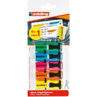 Edding Mini Textmarker farbsortiert, 4 St. + GRATIS 1