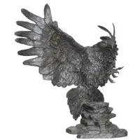 Casa Padrino Luxus Bronze Skulptur Adler Silber 105 x