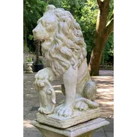 Casa Padrino Barock Garten Deko Skulptur Löwe Weiß 28