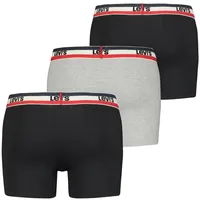 Levi's Underwear Logo Boxershorts 3 Einheiten Black / Grey