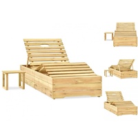 VidaXL Sonnenliege mit Tisch Grün Imprägniertes Kiefernholz