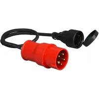 Kopp 147503006 CEE Adapterleitung, CEE Stecker 16 A/Schutzkontaktkupplung