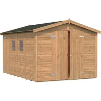Palmako Dan 2,73 x 3,70 m hellbraun Doppeltür +