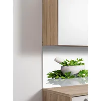 Express Küchen Küchenrückwand EXPRESS KÜCHEN "Kräuter", grün (weiß, grün),