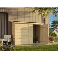 Palmako Leif Gerätehaus 234 x 95 cm Unbehandeltes Holz