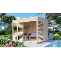 BERTILO Pavillon Garten-Lounge 2 Natur 234 cm x 337