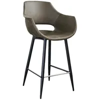 KAWOLA Thekenhocker ZAJA Barstuhl Sitzhöhe 65 cm Microfaser oliv