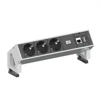 Bachmann DESK2 3x Schutzkontakt, 1x CAT6 1x USB3 weiss