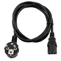 Omnitronic Kaltgeräte Netzkabel 3x0,75 1,5m sw (1.50 m), Stromkabel